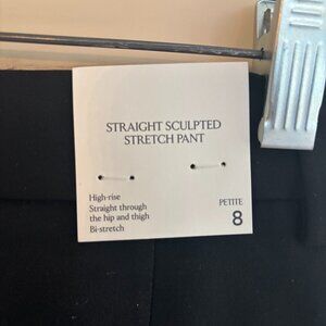 Banana Republic High Rise Straight Sculpted Stretch Pant, Size 8 Petite, Black